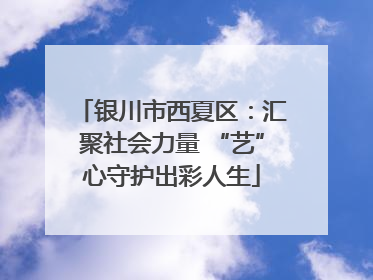 银川市西夏区：汇聚社会力量 “艺”心守护出彩人生