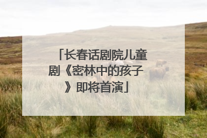 长春话剧院儿童剧《密林中的孩子》即将首演