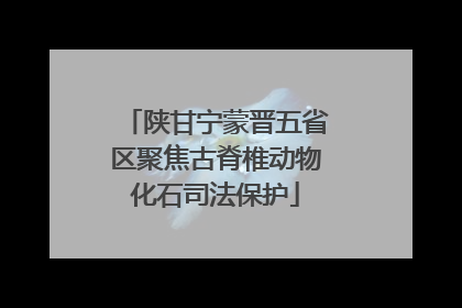 陕甘宁蒙晋五省区聚焦古脊椎动物化石司法保护