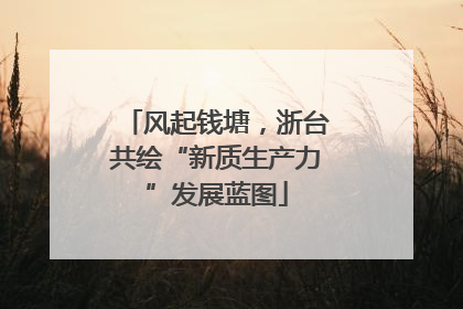 风起钱塘，浙台共绘“新质生产力”发展蓝图