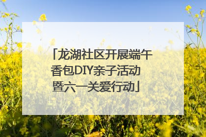 龙湖社区开展端午香包DIY亲子活动暨六一关爱行动
