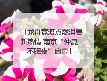 龙舟竞渡点燃消费新热情 南京“仲夏不眠夜”启幕