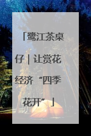 鹭江茶桌仔｜让赏花经济“四季花开”