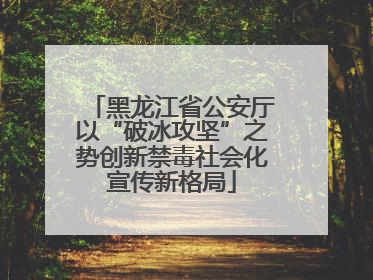 黑龙江省公安厅以“破冰攻坚”之势创新禁毒社会化宣传新格局