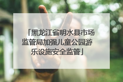 黑龙江省明水县市场监管局加强儿童公园游乐设施安全监管