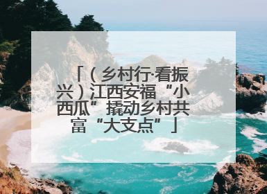 （乡村行·看振兴）江西安福“小西瓜”撬动乡村共富“大支点”