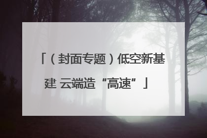 （封面专题）低空新基建 云端造“高速”