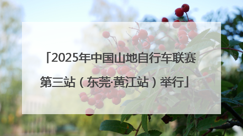 2025年中国山地自行车联赛第三站（东莞·黄江站）举行