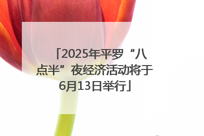 2025年平罗“八点半”夜经济活动将于6月13日举行