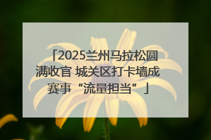 2025兰州马拉松圆满收官 城关区打卡墙成赛事“流量担当”