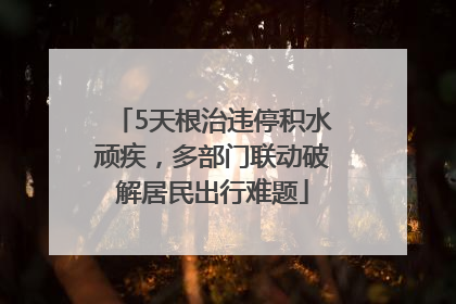5天根治违停积水顽疾，多部门联动破解居民出行难题