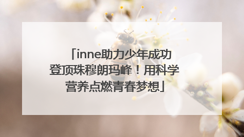 inne助力少年成功登顶珠穆朗玛峰！用科学营养点燃青春梦想